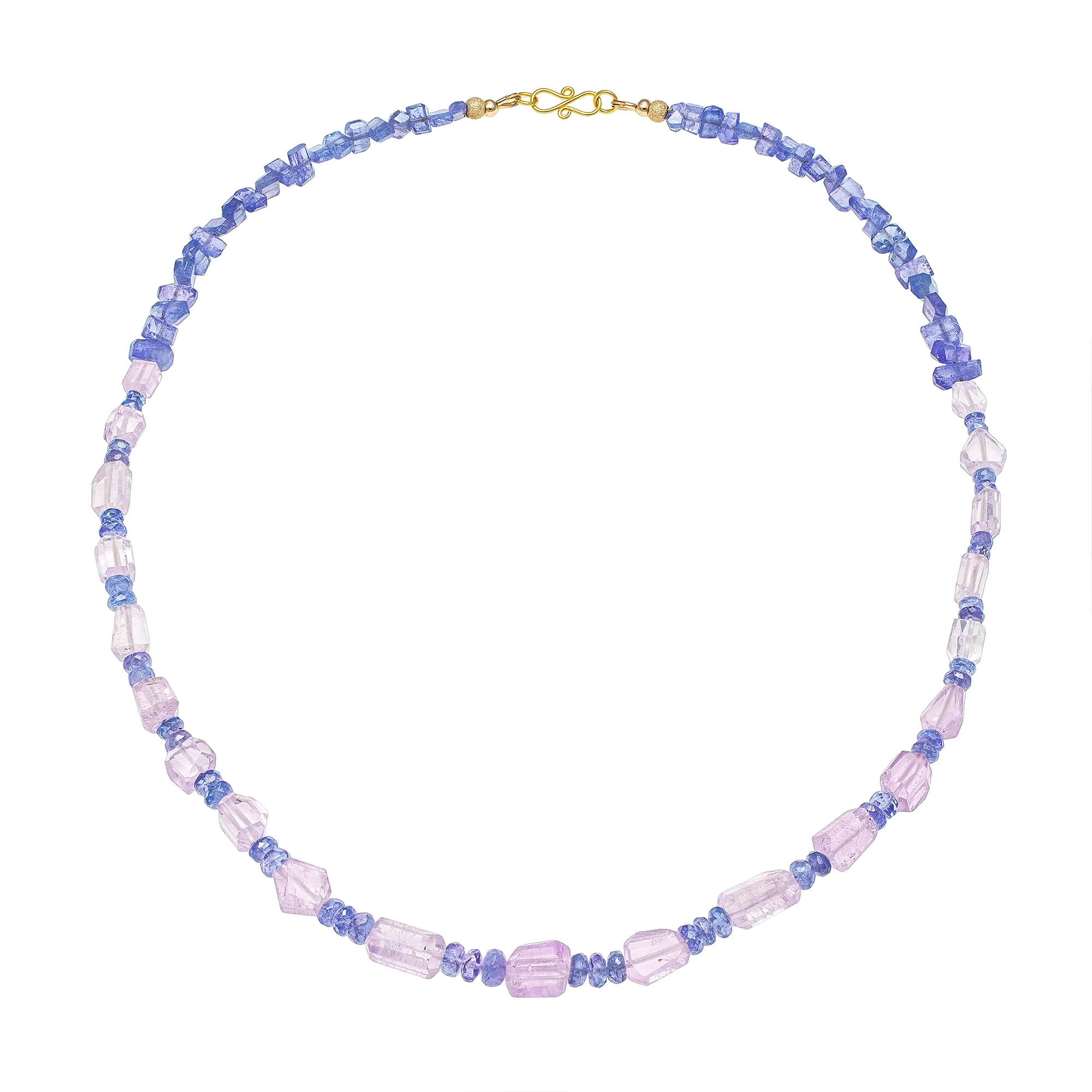 Tanzanite and Kunzite Beaded Necklace - Image 4