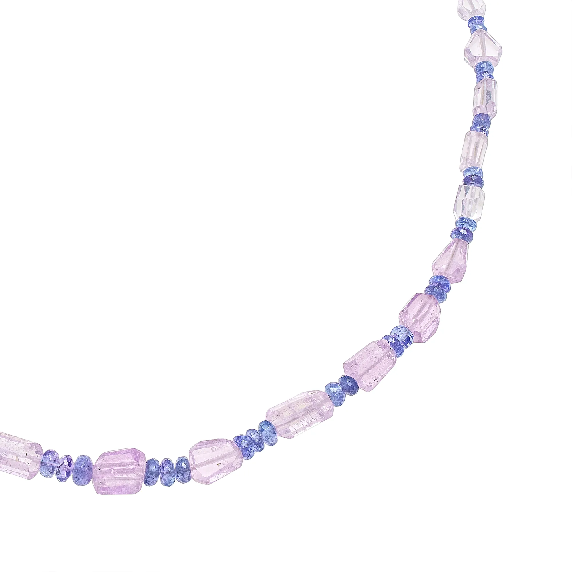Tanzanite and Kunzite Beaded Necklace - Image 5