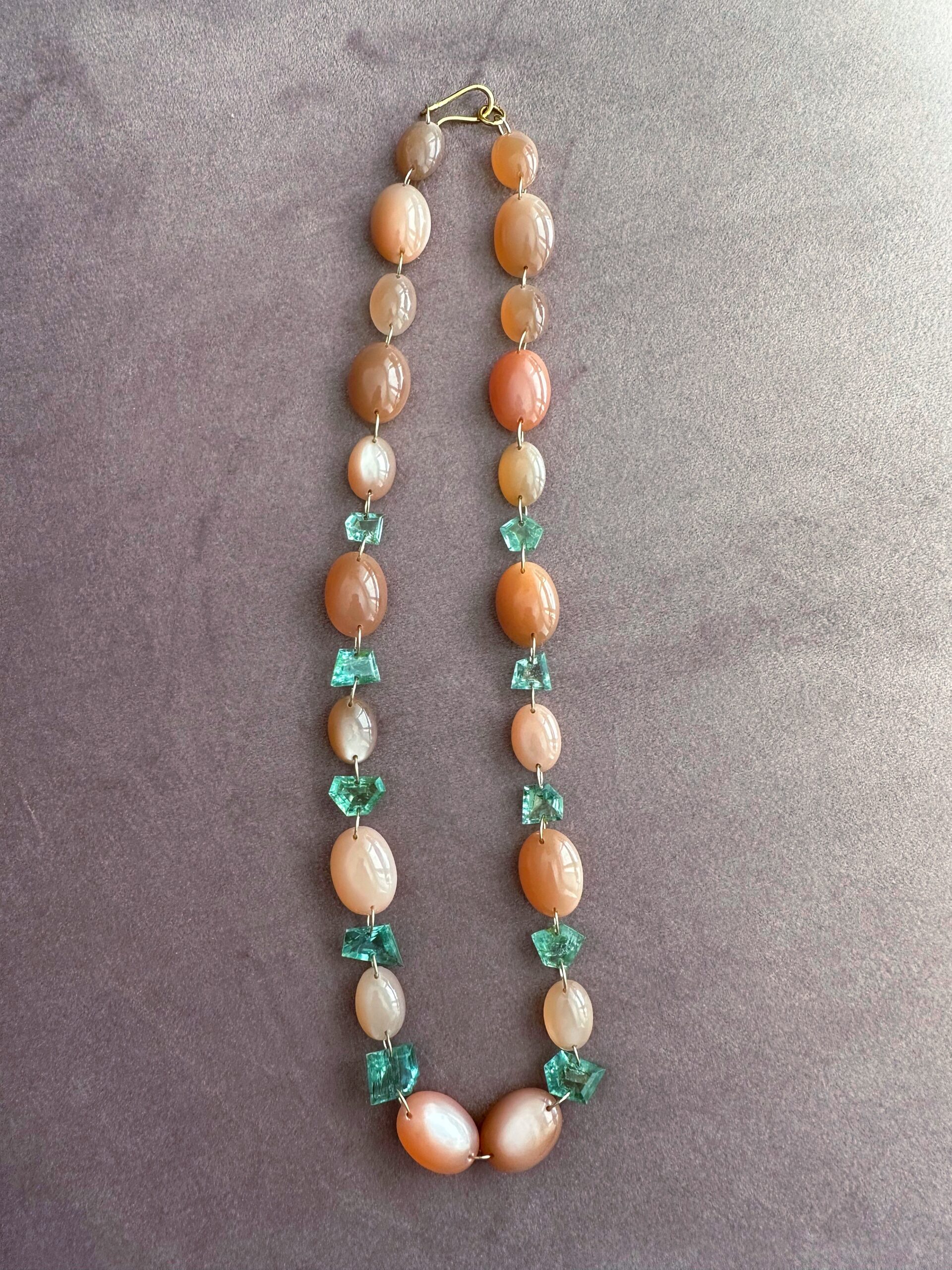 Moonstone and Apatite Riviere Necklace - Image 2